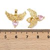 Brass Micro Pave Cubic Zirconia Pendants KK-F908-02G-02-3
