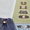 8 Sets 4 Style Alloy Enamel Adjustment Waist Tightener Buckle Buttons FIND-NB0002-69-5