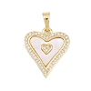 Valentine's Day Brass Micro Pave Clear Cubic Zirconia Pendants KK-H273-39G-01-1