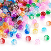 Two Tone Transparent Crackle Acrylic Beads CACR-TA0001-01-2