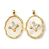 Brass Micro Pave Clear Cubic Zirconia Pendants KK-M277-05B-G-1