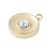 Synthetic Howlite Flat Round Charms STAS-L022-415G-01-2