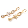 Rack Plating Golden Brass Dangle Leverback Earrings EJEW-B037-16G-2