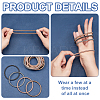 BENECREAT 16Pcs 4 Colors Steel Wire Round Snake Chain Stretch Bracelets Set BJEW-BC0001-23-4
