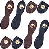 4 Sets 2 Colors PU Imitation Leather Sew on Bag Snap Buckle FIND-GF0005-45-1