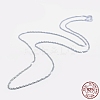 Anti-Tarnish Rhodium Plated 925 Sterling Silver Singapore Chain Necklaces STER-F039-45cm-06P-3