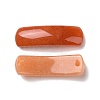 Natural Red Aventurine Connector Charms G-D460-02K-2