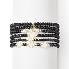 6Pcs 6 Style Natural Shell & Glass Star & Round Beaded Stretch Bracelets Set for Women BJEW-JB09945-02-1