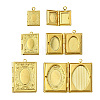 15Pcs 3 Styles Brass Locket Pendants FIND-CJ0004-73-1