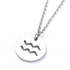 Non-Tarnish 304 Stainless Steel Pendant Necklaces NJEW-E147-01P-3