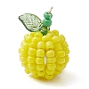 5Pcs 5 Colors Handmade Seed Beads Pendants PALLOY-TA00159-2