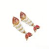 304 Stainless Steel Enamel Stud Earrings WG7B1F6-02-2