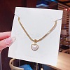 Plastic Heart Pendant Necklaces FS-WG30730-24-1