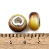 Two Tone Opaque Resin Rondelle European Beads RESI-Z046-02E-3