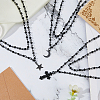 3 Set 3 Style Moon & Cross & Star Pendant Necklaces Set NJEW-FI0001-14-5