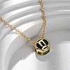 Brass Pave Cubic Zirconia Birth Stone Constellation Pendant Cable Chain Necklaces NJEW-D334-01G-11-1
