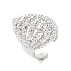 Rack Plating Brass Micro Pave Cubic Zirconia Cuff Rings RJEW-D025-11P-1
