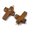Natural Tiger Eye Pendants G-B180-01G-07-2