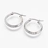 304 Stainless Steel Hoop Earrings EJEW-N0039-17-2