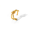 Minimalist 304 Stainless Steel Knot Open Cuff Rings EO4616-1-1