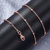 Brass Satellite Chains Necklaces for Women NJEW-D302-61RG-5