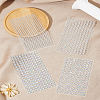 4 Sheets 4 Styles Faceted Half Round Transparent Acrylic Rhinestone Stickers DIY-LP0002-10-1