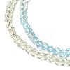 Transparent Gradient Color Glass Beads Strands GLAA-H021-01B-23-3
