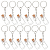 16Pcs Glass Bottle Keychains KEYC-NB00036-1