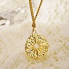 304 Stainless Steel Donut with Star Pendant Necklaces for Women VX1933-1-1