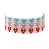 3Pcs 3 Colors Glass Seed Beaded Bracelets for Women BJEW-MZ00214-3