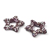 Star Shape Polymer Clay Rhinestone Beads CLAY-NH0001-06F-2