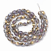 Electroplate Glass Beads Strands X-EGLA-T008-07B-2
