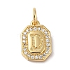 Real 18K Gold Plated Brass Micro Pave Clear Cubic Zirconia Pendants KK-L216-002G-D-1