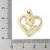 Rack Plating Brass Micro Pave Cubic Zirconia Pendants KK-C052-01G-3