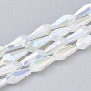 Electroplate Glass Beads Strands X-EGLA-T008-12L-1