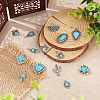24Pcs 12 Styles Synthetic Turquoise Pendants FIND-TA0001-79-6
