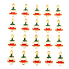 20Pcs Light Gold Alloy Enamel Pendants ENAM-YW0001-52-1