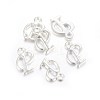 Silver Color Plated Alloy Letter Pendants PALLOY-J718-01S-P-2