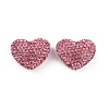 Heart Shaped Polymer Clay Rhinestone Beads CLAY-NH0002-02C-1