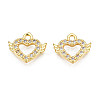 Brass Micro Pave Cubic Zirconia Charms KK-N231-245-1