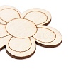 DIY Unfinished Wood Flowers Cutout WOOD-P017-04-4
