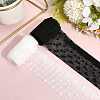2Pcs 2 Colors Polyester Lace Long Silk Scarf for Women Girls AJEW-GF0011-28A-7