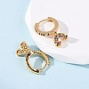 Rainbow Brass Micro Pave Cubic Zirconia Hoop Earrings EJEW-F384-13G-3