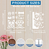 1 Set PET Hollow Out Drawing Painting Stencils DIY-MA0005-25-4