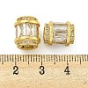 Rack Plating Brass Micro Pave Cubic Zirconia European Beads KK-F089-31G-08-3
