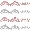 12Pcs 6 Style Non-woven Fabric Rhinestone Patches DIY-FH0004-86-1
