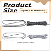 4 Pairs 2 Colors Polyester Shoelaces DIY-LP0005-90-2