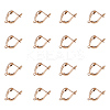 Brass Hoop Earring Findings with Latch Back Closure KK-L148-07-1