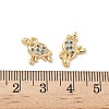 Brass Micro Pave Cubic Zirconia Charms X1-KK-C099-01G-G-3