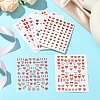 7 Sheets 7 Styles Valentine's Day Theme Paper Nail Art Sticker DIY-CJ0002-86-5